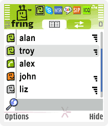 Скриншот программы fring