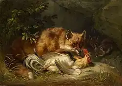 Лисица и петух