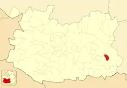 Расположение муниципалитета на карте провинции