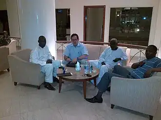 Нурредин Адам с посломБернаром Леклерком в Банги