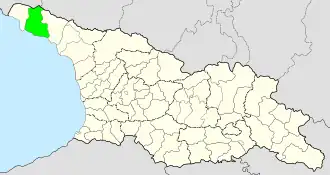 Гудаутский муниципалитет на карте