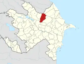 Габалинский район на карте