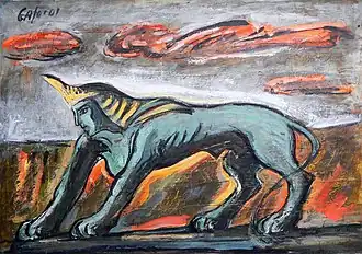 Сфинкс Санкт-Петербурга, 2007, 29,4 х 42 см, б., левкас, гуашь.