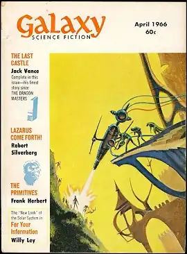 Обложка журнала Galaxy Science Fiction за апрель 1966, содержащего повесть «Последний замок»