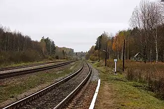 Станция Гарнея, вид на Посинь, октябрь 2016 г.
