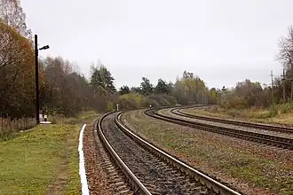 Станция Гарнея, вид на Себеж, октябрь 2016 г.