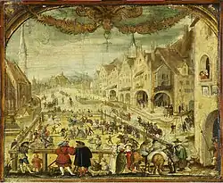 Турнир в Ландсхуте. Худ. Ганс Вертингер, 1520 г.