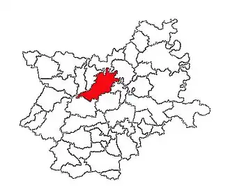 Валповштина на карте Осьечко-Бараньской жупании