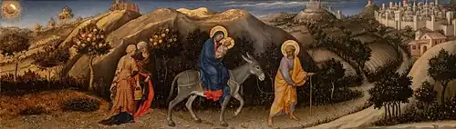 Бегство в Египет. Пределла алтаря «Поклонение волхвов»