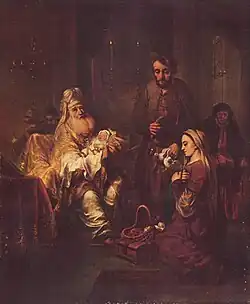 Представление младенца Иисуса в храме. 1671. Дерево, масло. Музей изобразительных искусств, Будапешт