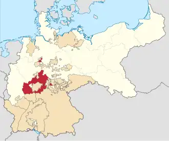 Расположение провинции Гессен-Нассау