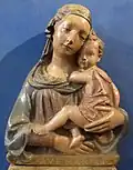 Л. Гиберти (мастерская). Мадонна с Младенцем. XV в. Терракота, роспись