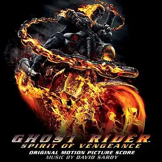 Обложка альбома Дейва Сарди[англ.] «Ghost Rider: Spirit of Vengeance(Original Motion Picture Score)» (2012)