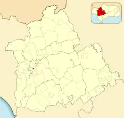 Расположение муниципалитета Хинес на карте провинции