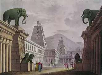 Эскиз декораций А. Санкуирико для первой постановки оперы в Ла Скала (1824)