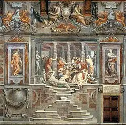 Зал ста дней. Папа Павел III Фарнезе называет кардиналов и распределяет льготы. Фреска Дж. Вазари