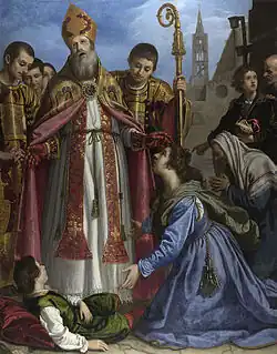 Святой Зиновий Флорентийский оживляет мёртвого мальчика. Между 1610 и 1620. Холст, масло. Национальная галерея, Лондон