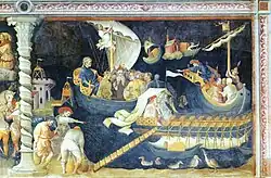 Капелла Болоньини. Джованни да Модена. Прибытие волхвов. Ок. 1410