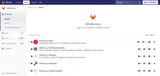 Скриншот GitLab