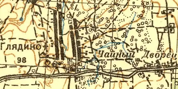 План деревни Глядино. 1931 год