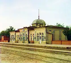 Железнодорожная станция в городе Фараб, Туркмения