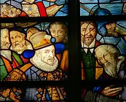 Вильгельм I, принц Оранский. Деталь витража. Синт-Янс Керк, Гауда