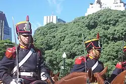 Гренадеры президентского гренадерского полка (почётного караула) в Буэнос-Айресе.