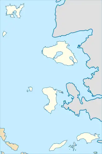 Митилини на карте