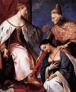 Дож Франческо Морозини преподносит отвоеванную Морею Венеции. 1694. Холст, масло. Дворец дожей, Венеция