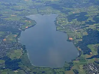 Аэрофотосъёмка озера Грайфен с северо-западной стороны летом 2011 года