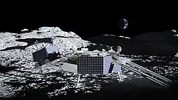 Посадочный модуль на Луне.