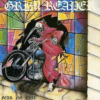 Обложка альбома Grim Reaper «Fear No Evil» (1985)