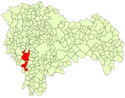 Расположение муниципалитета на карте провинции