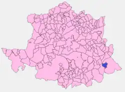 Расположение муниципалитета Гуадалупе на карте провинции