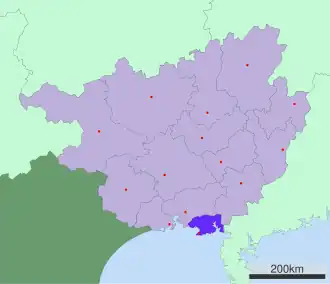 Бэйхай на карте