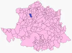 Расположение муниципалитета Гихо-де-Кория на карте провинции