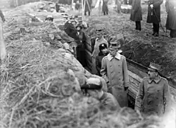 Густав V инспектирует позиции&nbsp;мобилизованных солдат, 1914 год