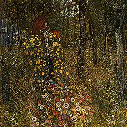 Густав Климт. Сельский сад с распятием. 1912