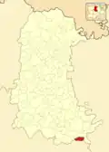 Расположение муниципалитета на карте провинции