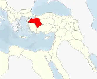 Вилайет Хюдавендигар на карте