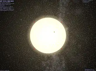 HIP 11111 в программе Celestia.