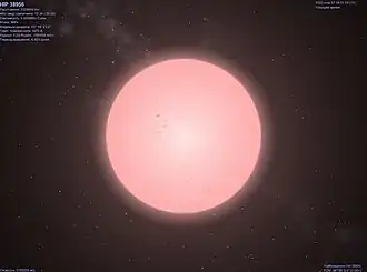 HIP 38956 в программе Celestia.