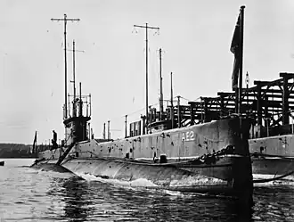 HMAS AE2 в доке. Сидней, 1914 год