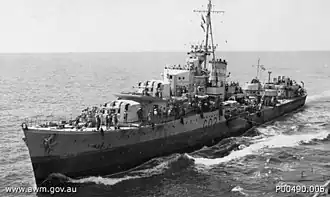 Эсминец  HMAS Nestor