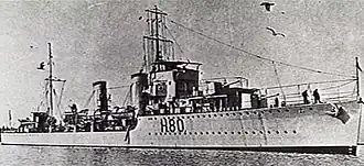 Эсминец HMS Brazen типа B, 1931 год