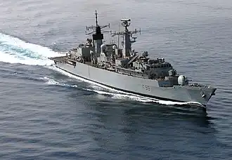 Фрегат HMS Cornwall (F 99) в Персидском заливе, 2007 г.