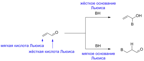 Пример использования теории ЖМКО в органической химии