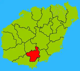 Баотин-Ли-Мяоский автономный уезд на карте