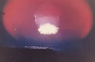 Высотный взрыв Hardtack Teak, 3,8 Мт на высоте 76,8 км