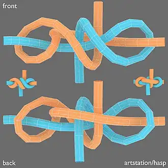 Кинжальный узел, Hawser bend.Связывательный штык нет других хорошо изученных и легко развязываемых соединительных У. для больших материалов. Компактный, износостойкий.